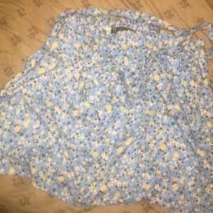 Blue floral skirt